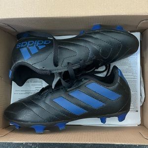 Kids unisex blue/black Adidas hard field cleats